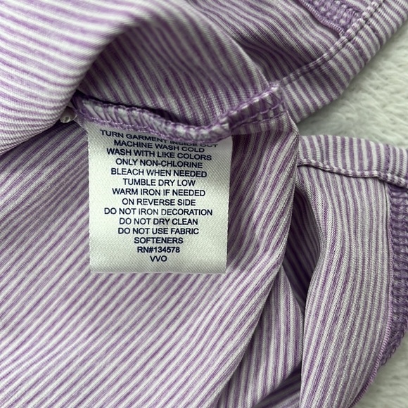 Vineyard Vines Women's XS Purple Stripe Performance Polo Shirt - Picture 4 of 11
